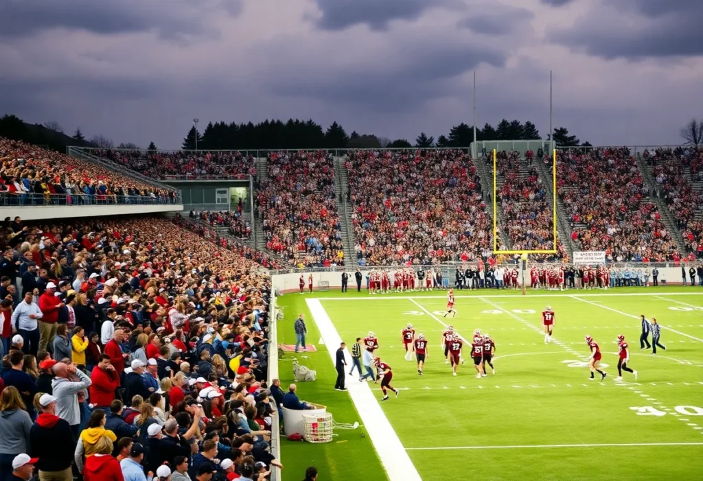 Fan-filled stadium during South Pointe vs South Florence championship football game