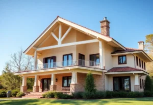 Beautiful roof overhang enhancing home design