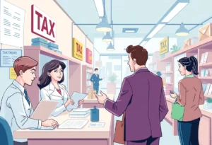 Tax Bandits expansion graphic showcasing local businesses and tax professionals