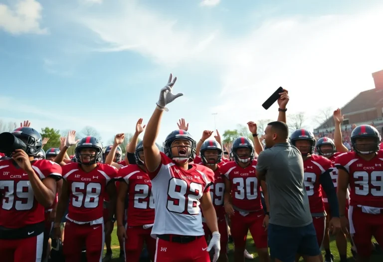USC football team during practice