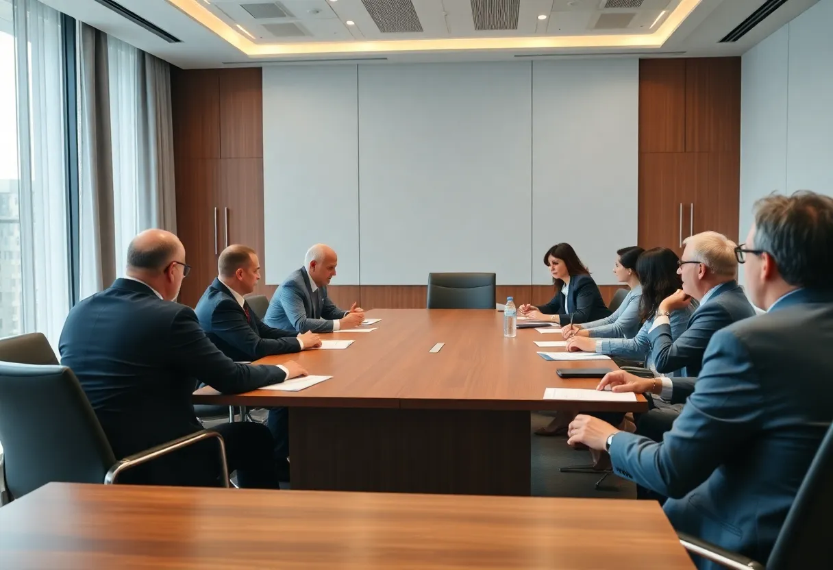 Wichita City Council members discussing during a meeting