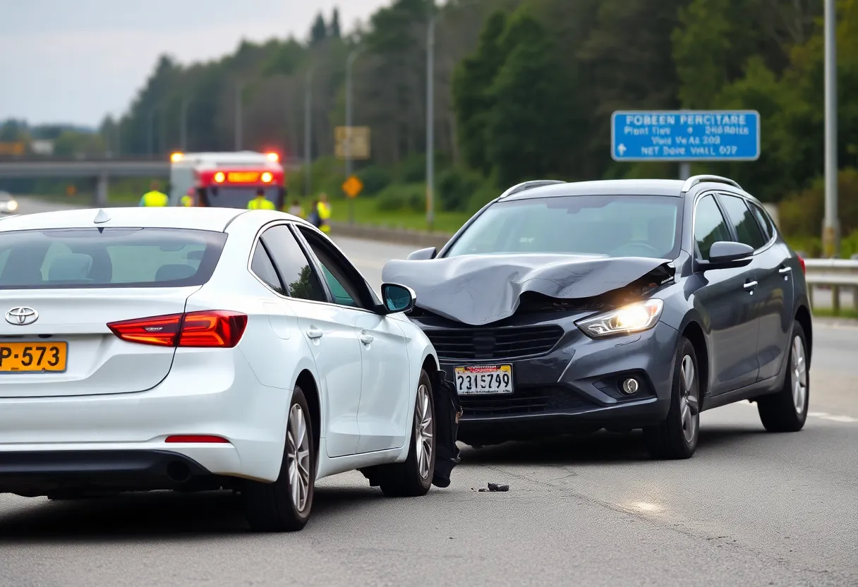 Emergency responders at a collision site in York County.