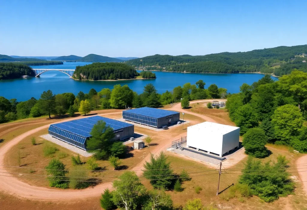 Battery energy storage system at Duke Energy facility on Lake Wylie