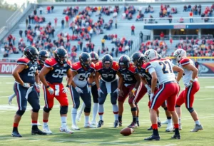 University of Minnesota football team on the field
