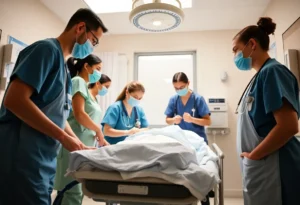 Healthcare workers providing care at Advocate Health facilities.