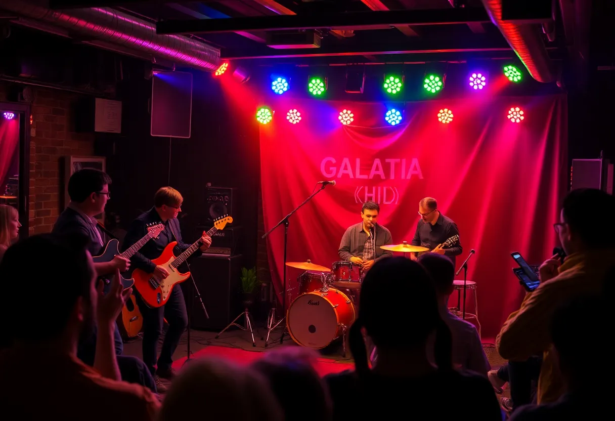 Crowd enjoying Kayo Dot concert at Coastal Empire Beer Co.