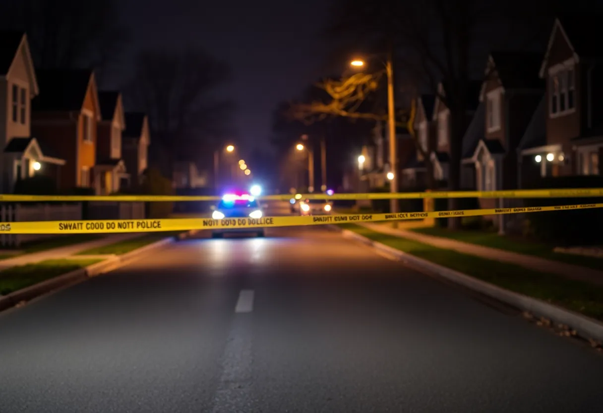 Police investigate a homicide scene in Lancaster, South Carolina.