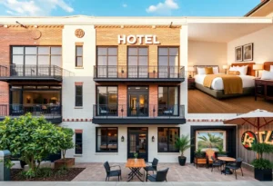 The Lantern Hotel exterior view in downtown Rock Hill