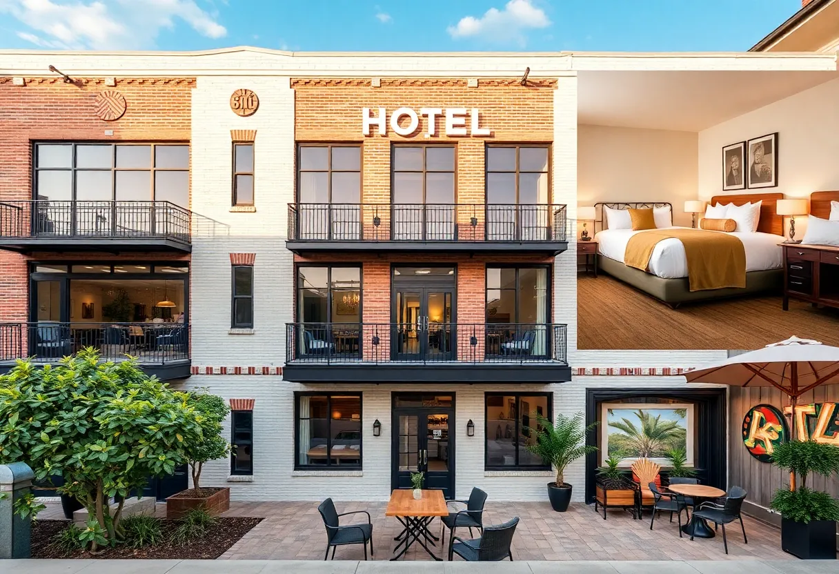 The Lantern Hotel exterior view in downtown Rock Hill