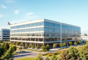 Exterior view of PSA Airlines new headquarters in Charlotte