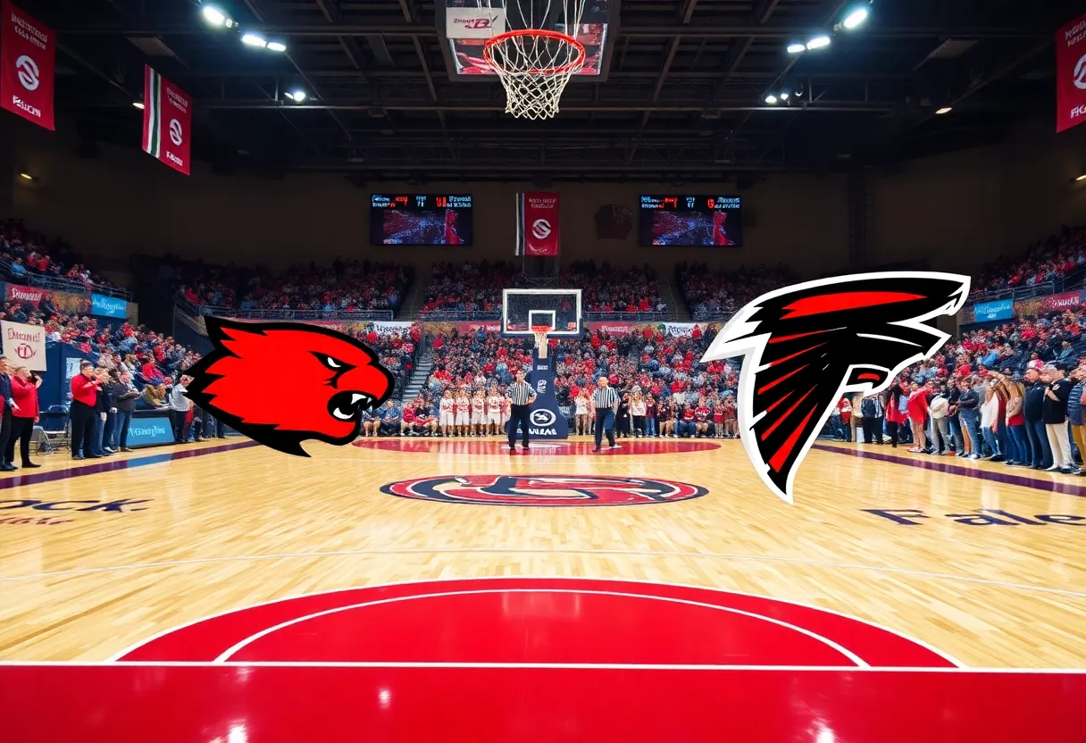Rock Hill Bearcats competing against Nation Ford Falcons in a high school basketball game