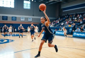 Rock Hill High School boys basketball team playing a match
