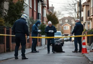 Forensic investigation scene in Rock Hill police case