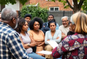 Residents of Rock Hill discussing community safety