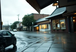 Rainy day in Rock Hill, SC with cloudy skies