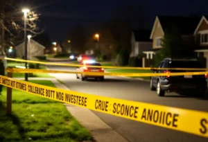 Police investigation scene in Rock Hill after shooting incident