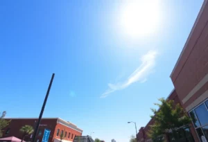 Bright sunny day in Rock Hill, South Carolina