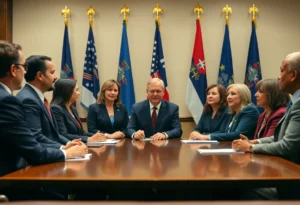 Professionals discussing election governance in South Carolina