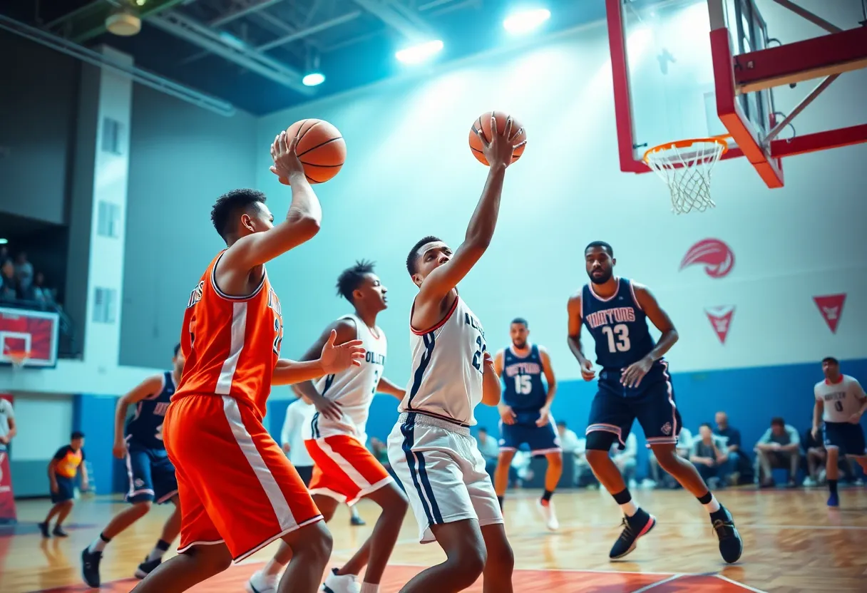 South Carolina women's basketball team playing a match