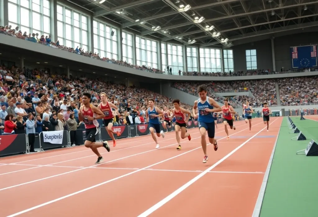 Athletes competing at the Tryon College Banked Invitational