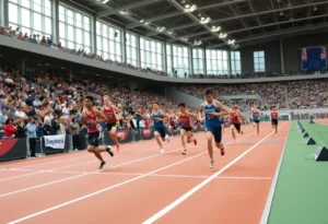 Athletes competing at the Tryon College Banked Invitational