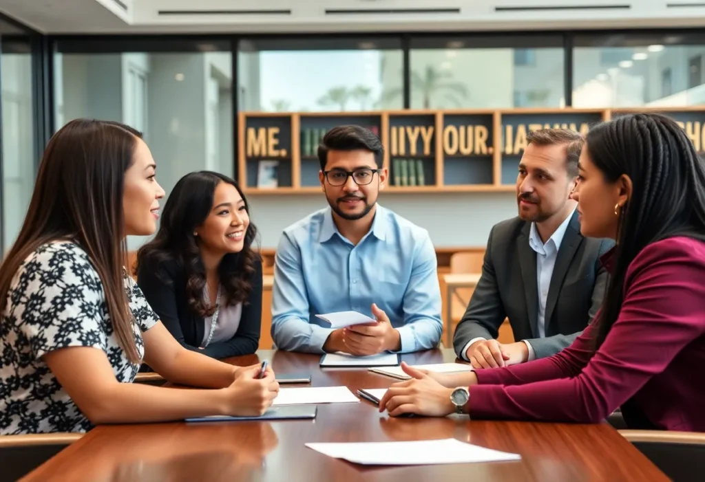 Board members discussing leadership at Winthrop University