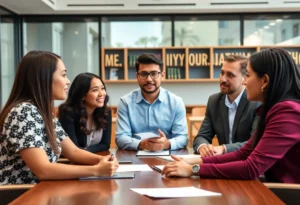 Board members discussing leadership at Winthrop University