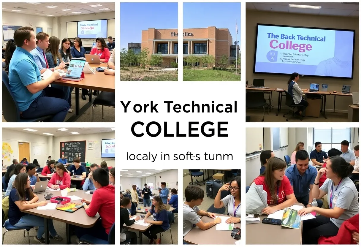 Visual representation of York Technical College's economic influence on Rock Hill