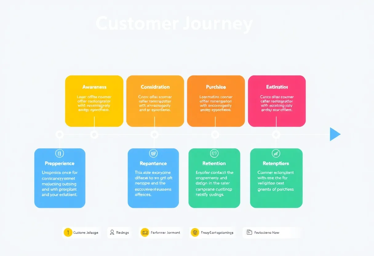 Illustration of customer journey mapping process