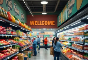 Interior of a Hispanic grocery store showcasing diverse products