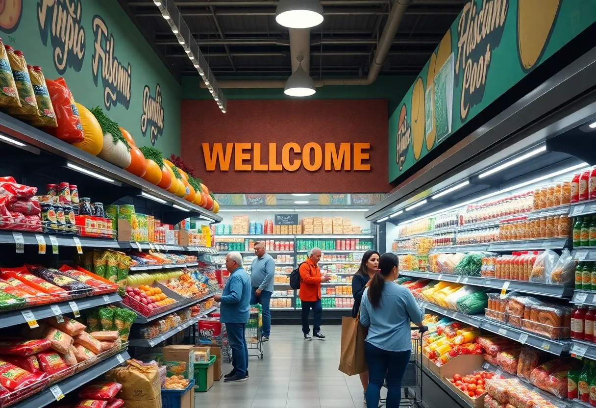 Interior of a Hispanic grocery store showcasing diverse products