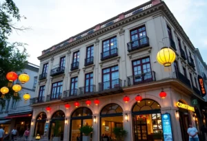 Rendering of Lantern Hotel Rock Hill, a boutique hotel in downtown Rock Hill, SC.