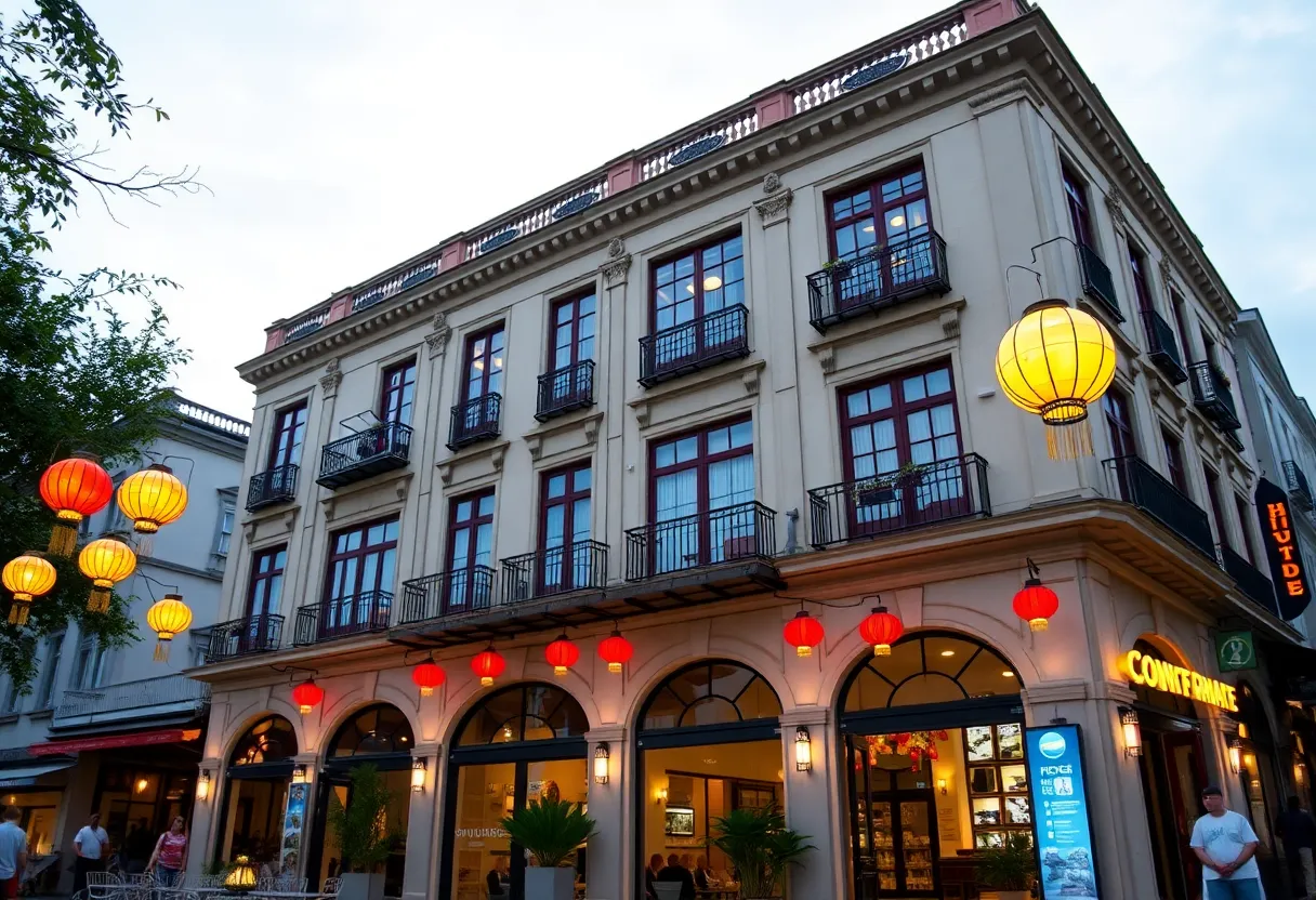 Rendering of Lantern Hotel Rock Hill, a boutique hotel in downtown Rock Hill, SC.