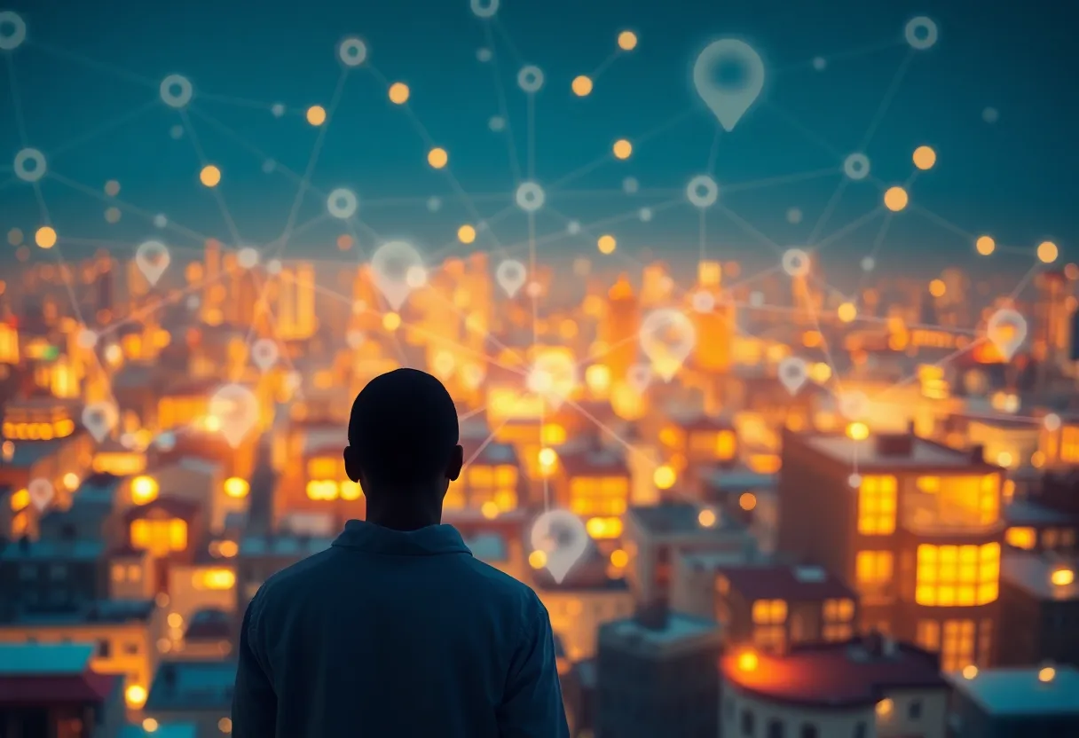 Abstract image representing public safety and GPS monitoring issues.