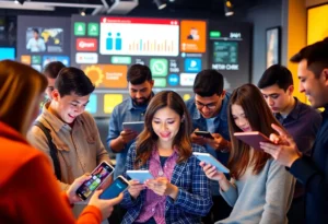 People using various online platforms demonstrating behavioral insights in digital marketing.