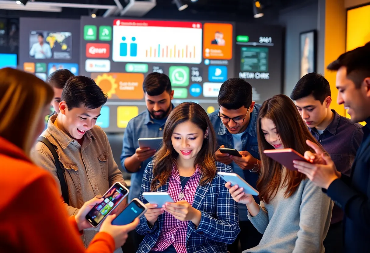 People using various online platforms demonstrating behavioral insights in digital marketing.