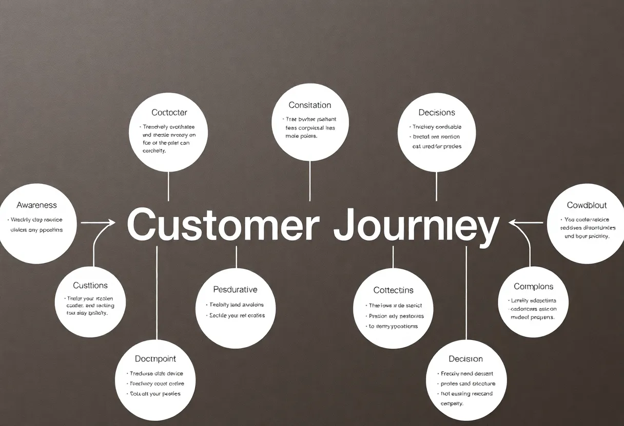 Overview of Customer Journey Mapping stages and touchpoints