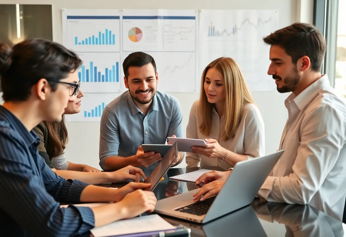 Marketers examining behavioral insights data