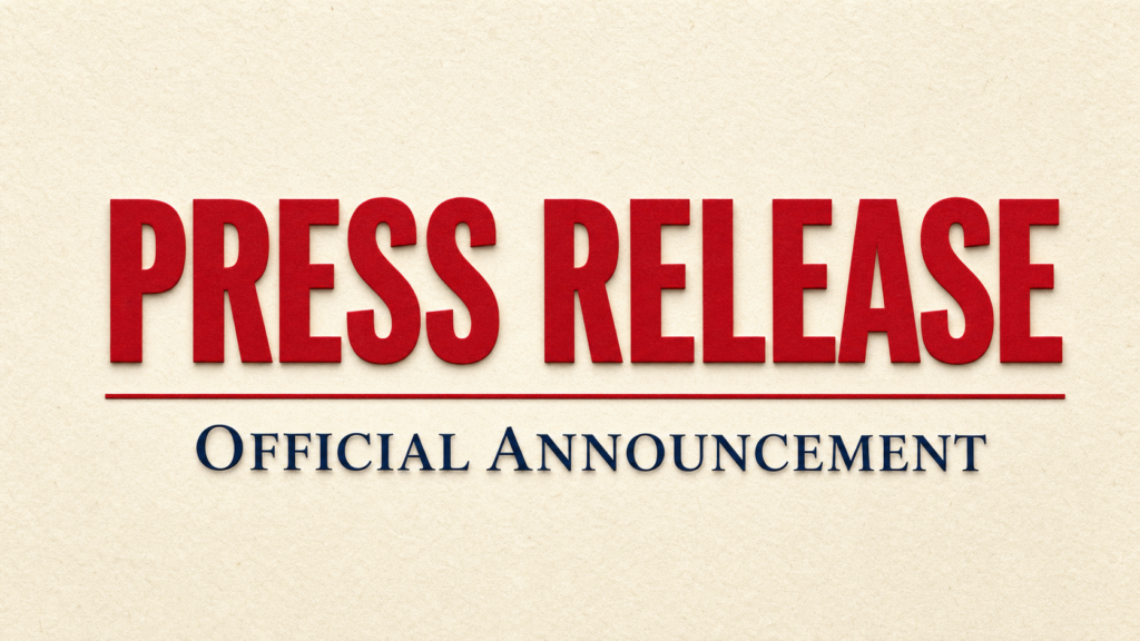 PRESS RELEASE - Official Announcement