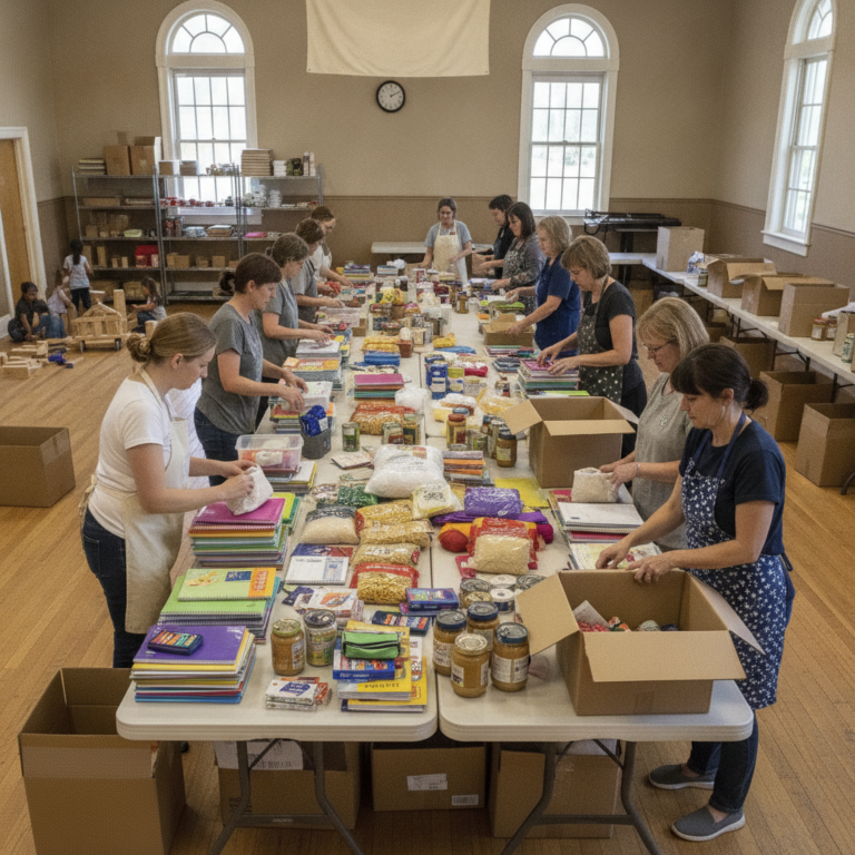 Volunteers Assemble Donations for Local Charities