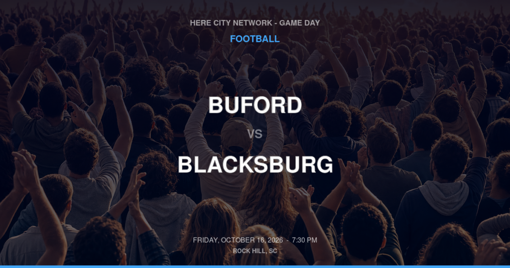 Buford vs. Blacksburg — Football Game Day — Blacksburg, SC — Oct 16, 2026
