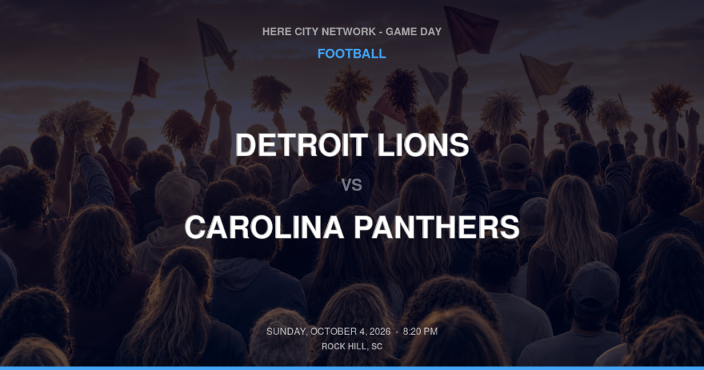 Detroit Lions vs. Carolina Panthers — Football Game Day — Charlotte, NC — Oct 4, 2026