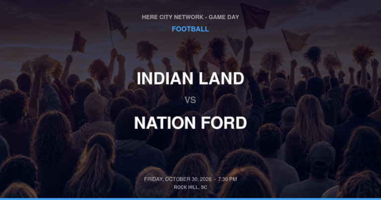 Indian Land vs. Nation Ford — Football Game Day — Fort Mill, SC — Oct 30, 2026