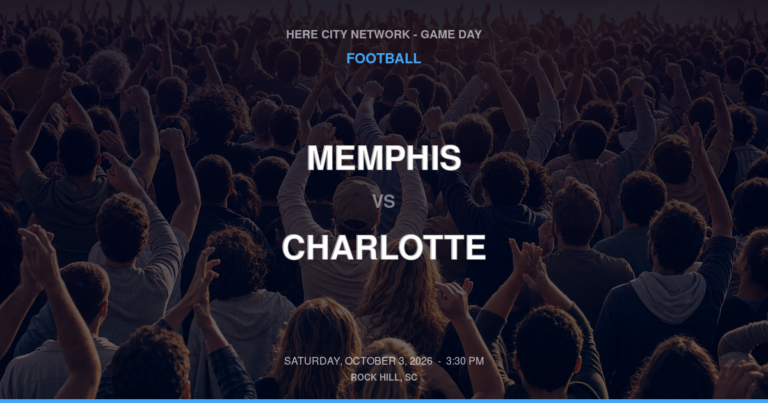 Memphis vs. Charlotte — Football Game Day — Charlotte, NC — Oct 3, 2026
