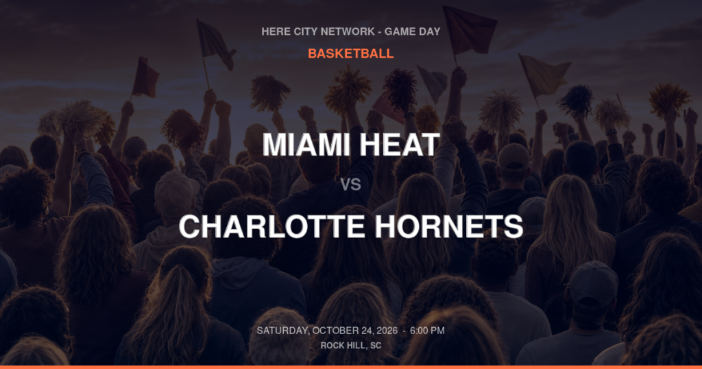 Miami Heat vs. Charlotte Hornets — Basketball Game Day — Charlotte, NC — Oct 24, 2026