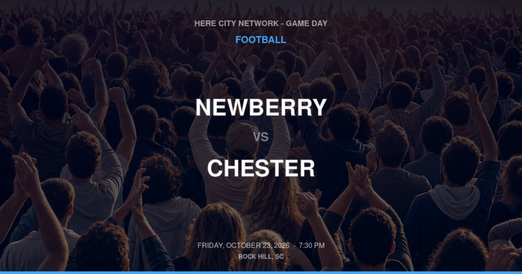 Newberry vs. Chester — Football Game Day — Chester, SC — Oct 23, 2026